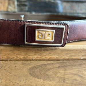 Vintage Pierre Cardin Brown Leather Belt